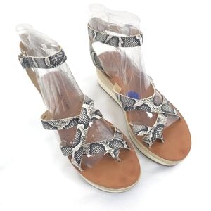 LUCKY Brand Jakina Natural Alamera Wedge Sandals Size 9.5M